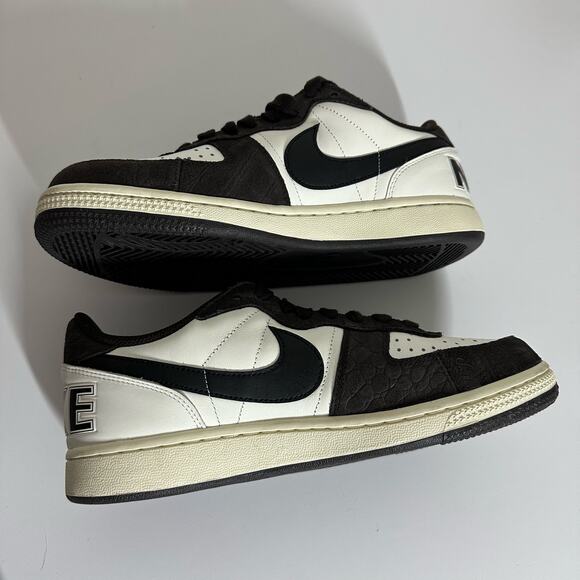 Nike Terminator Low Dunks PRM Black White Croc Sneakers Men's Size 8.5 Panda - Picture 3 of 9